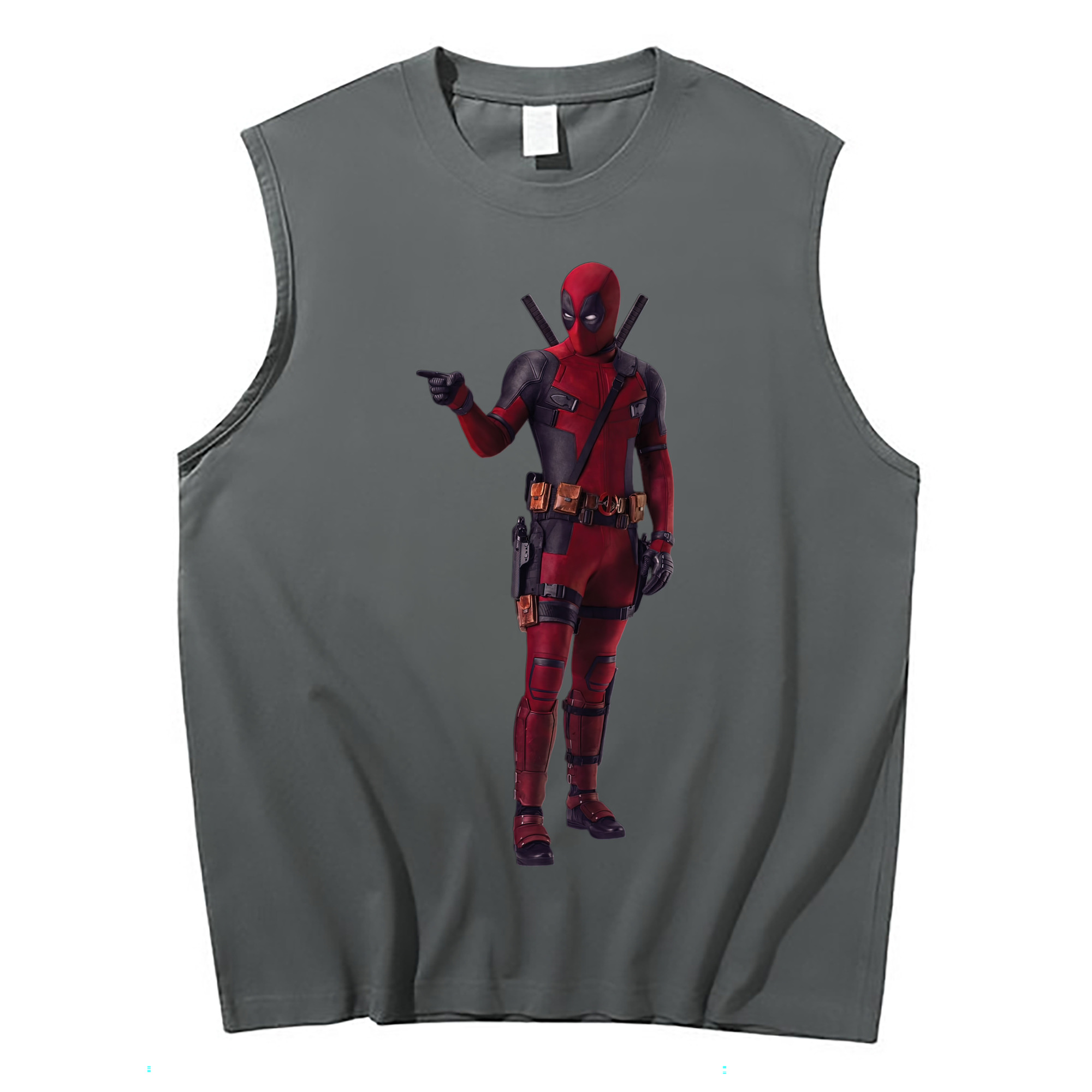 （画像用） Deadpool デッドプール コットン100％タンクトップ（フロントプリント）